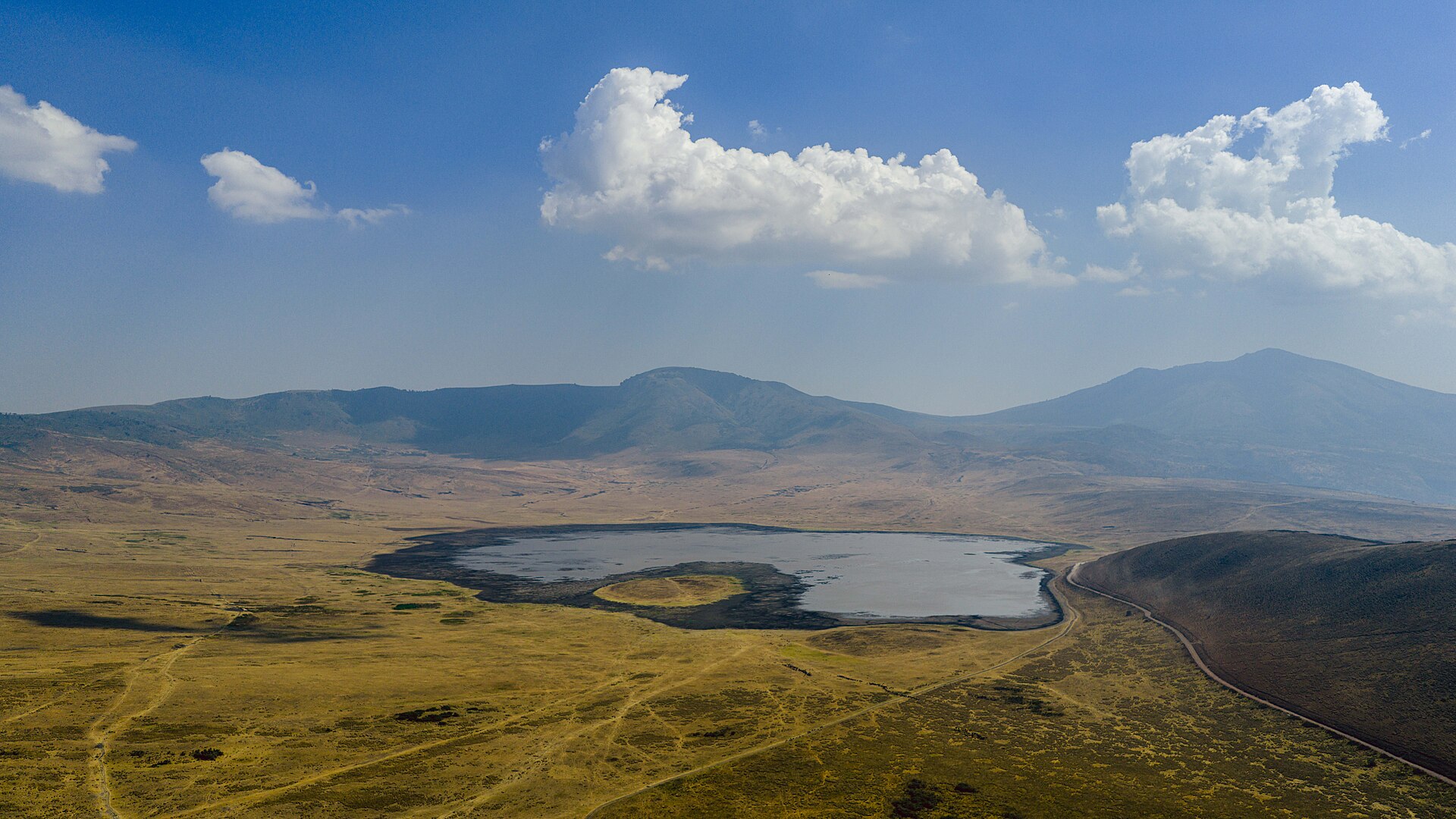 Ngorongoro Crater seen from the rim in northern Tanzania